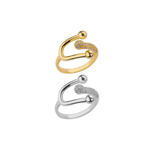 Pave Link Ring The Chic Women.
