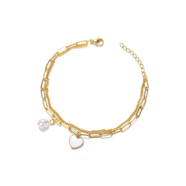 Heart Charm Bracelet The Chic Women.