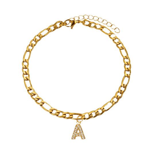 Tiny Initial Anklet/Bracelet The Chic Women.