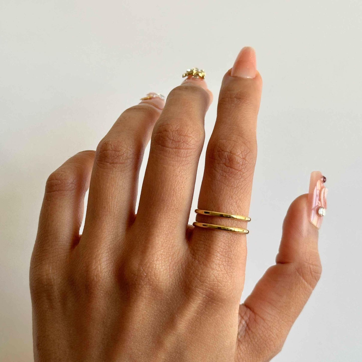 Minimal Duo Ring The Chic Women.