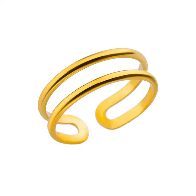 Minimal Duo Ring The Chic Women.