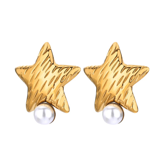 Pearl Star Earrings