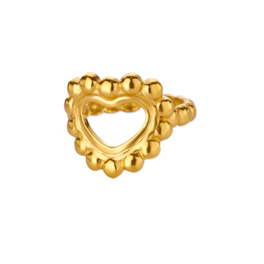 Beaded Heart Ring