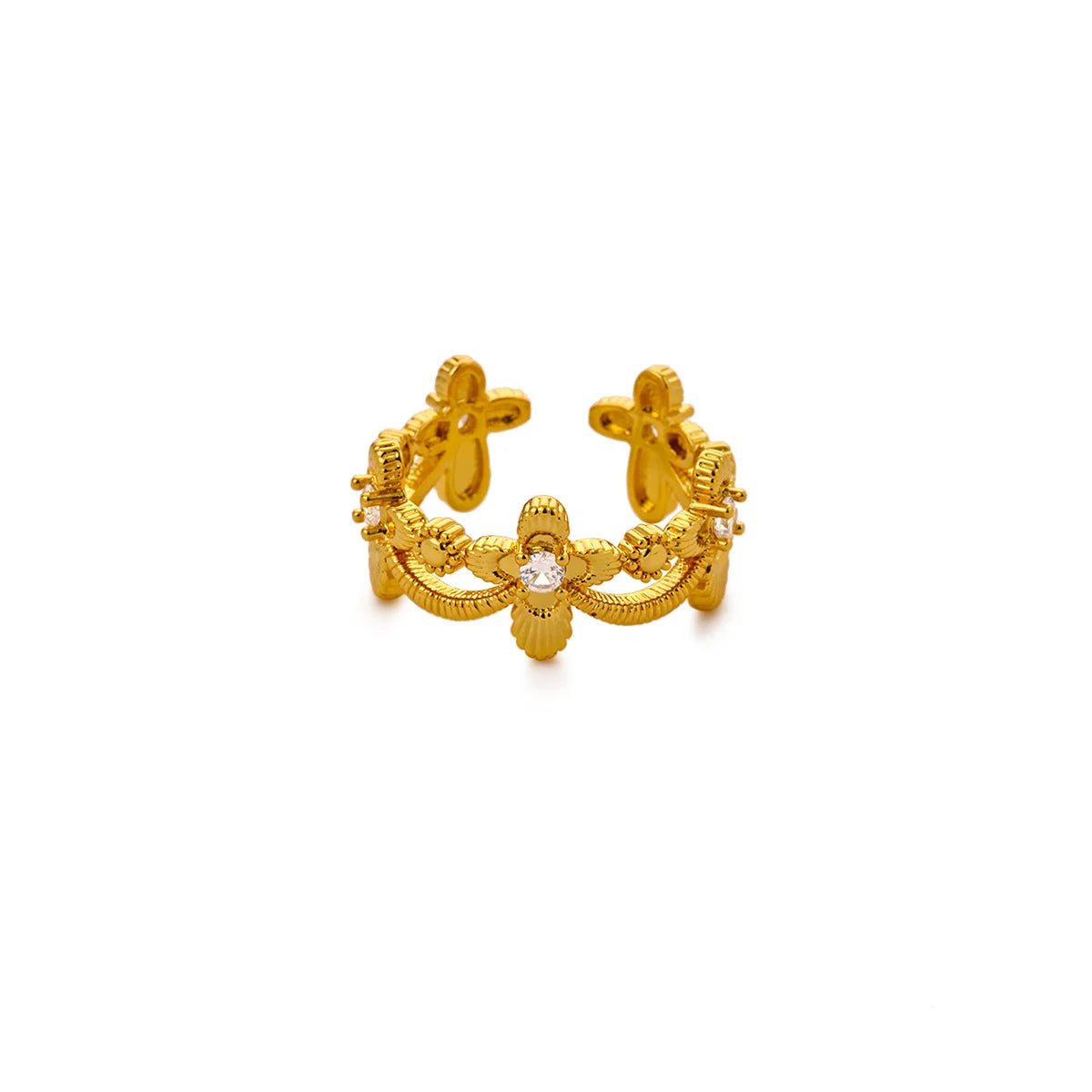Gilded Tiara Ring