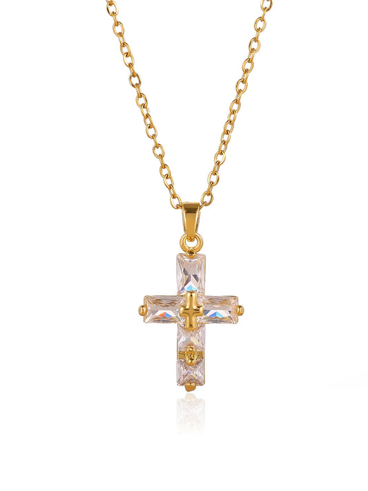 Crystal Cross Necklace