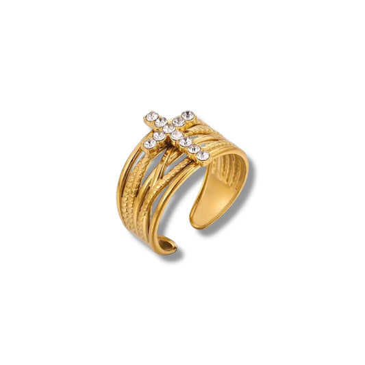 Gilded Cross Ring