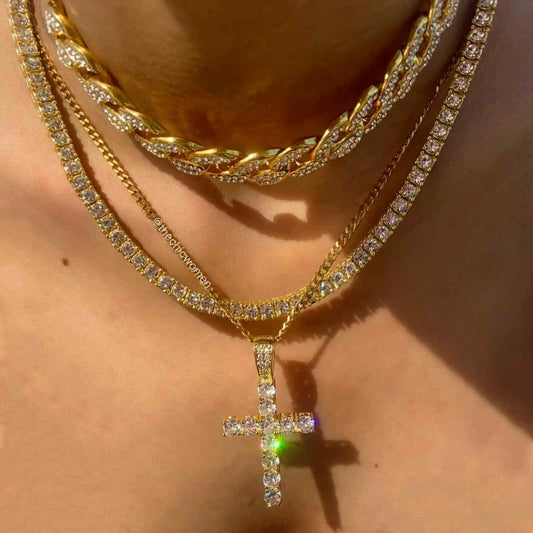 Icy Cross Necklace  The Chic Women.