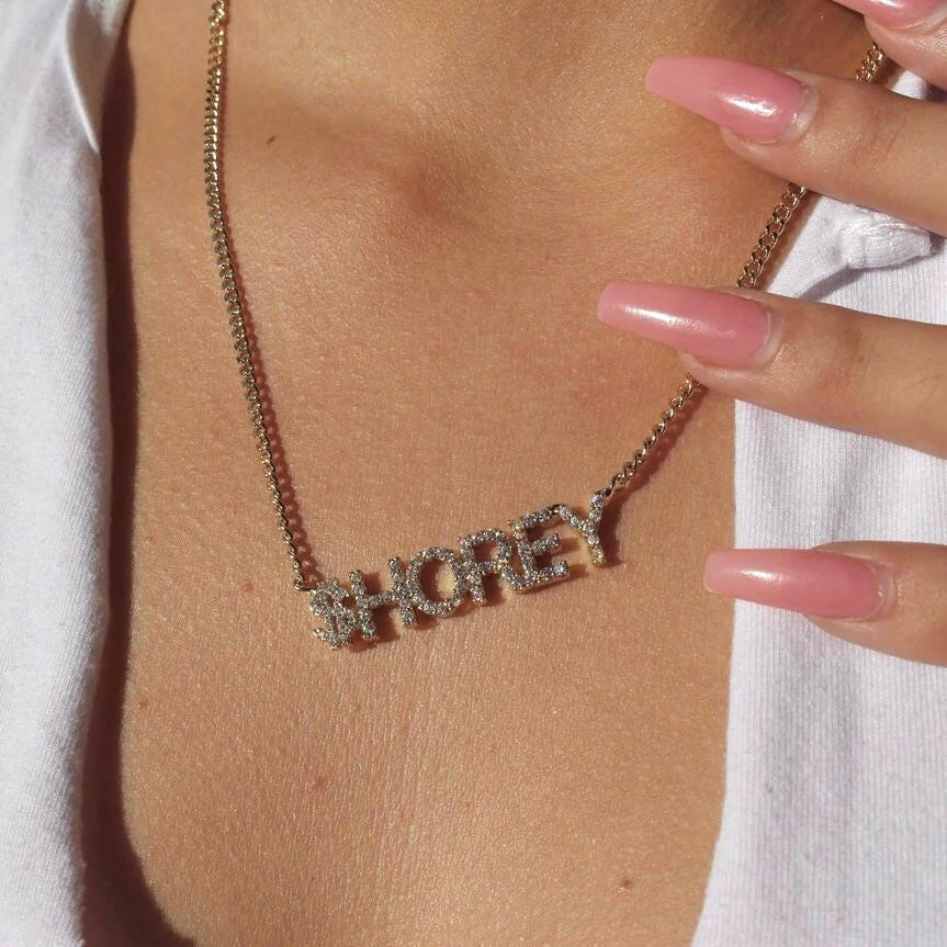 Icy Name Necklace  The Chic Women.