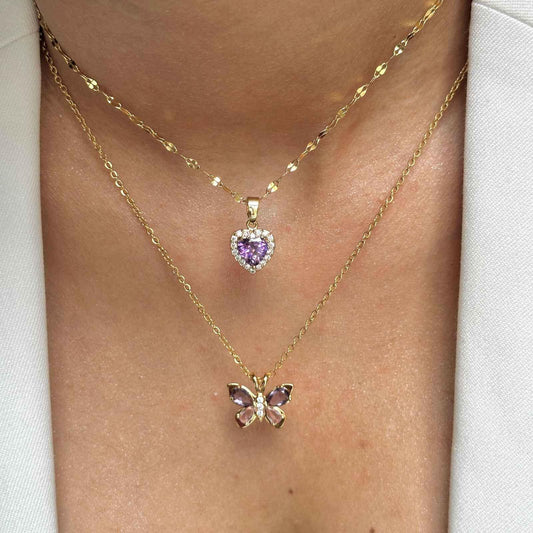 Purple Heart Necklace  The Chic Women.