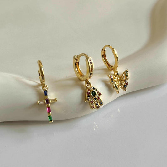 Hamsa Hand Earrings  The Chic Women.