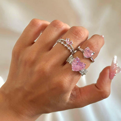Pink Heart Ring  The Chic Women.