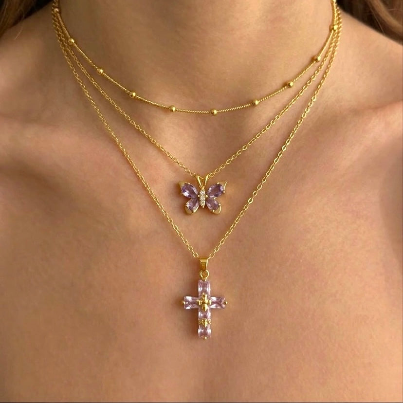 Crystal Cross Necklace