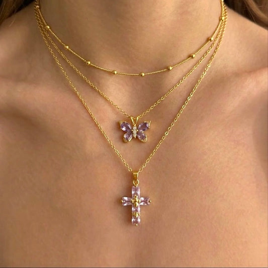 Crystal Cross Necklace
