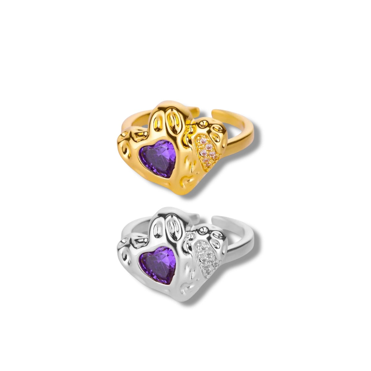 Lavender Heart Ring