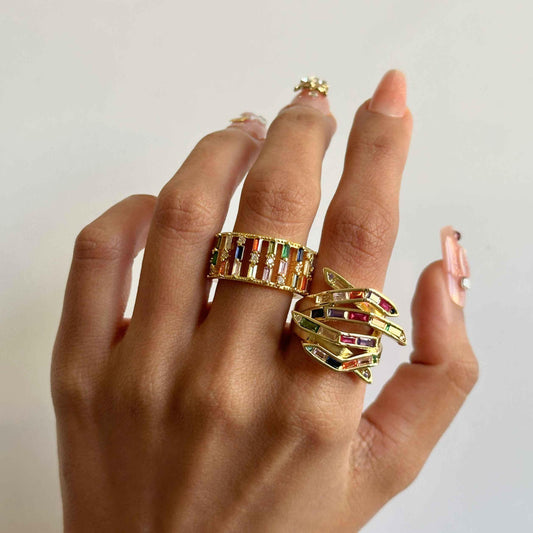 Glimmer Multicolor Ring  The Chic Women.