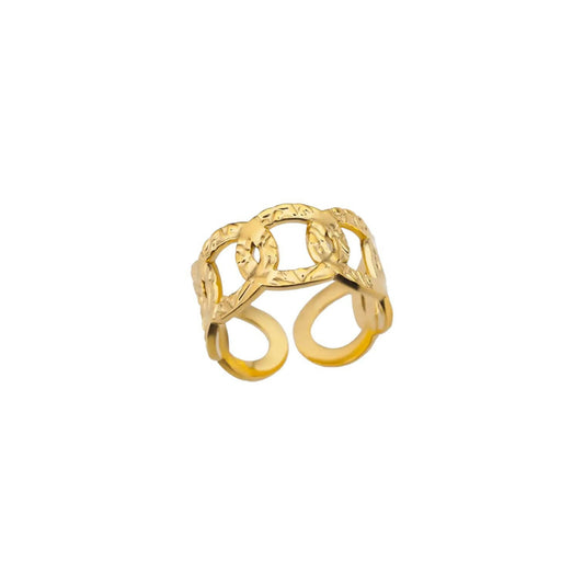Textured Chain Ring  The Chic Women.