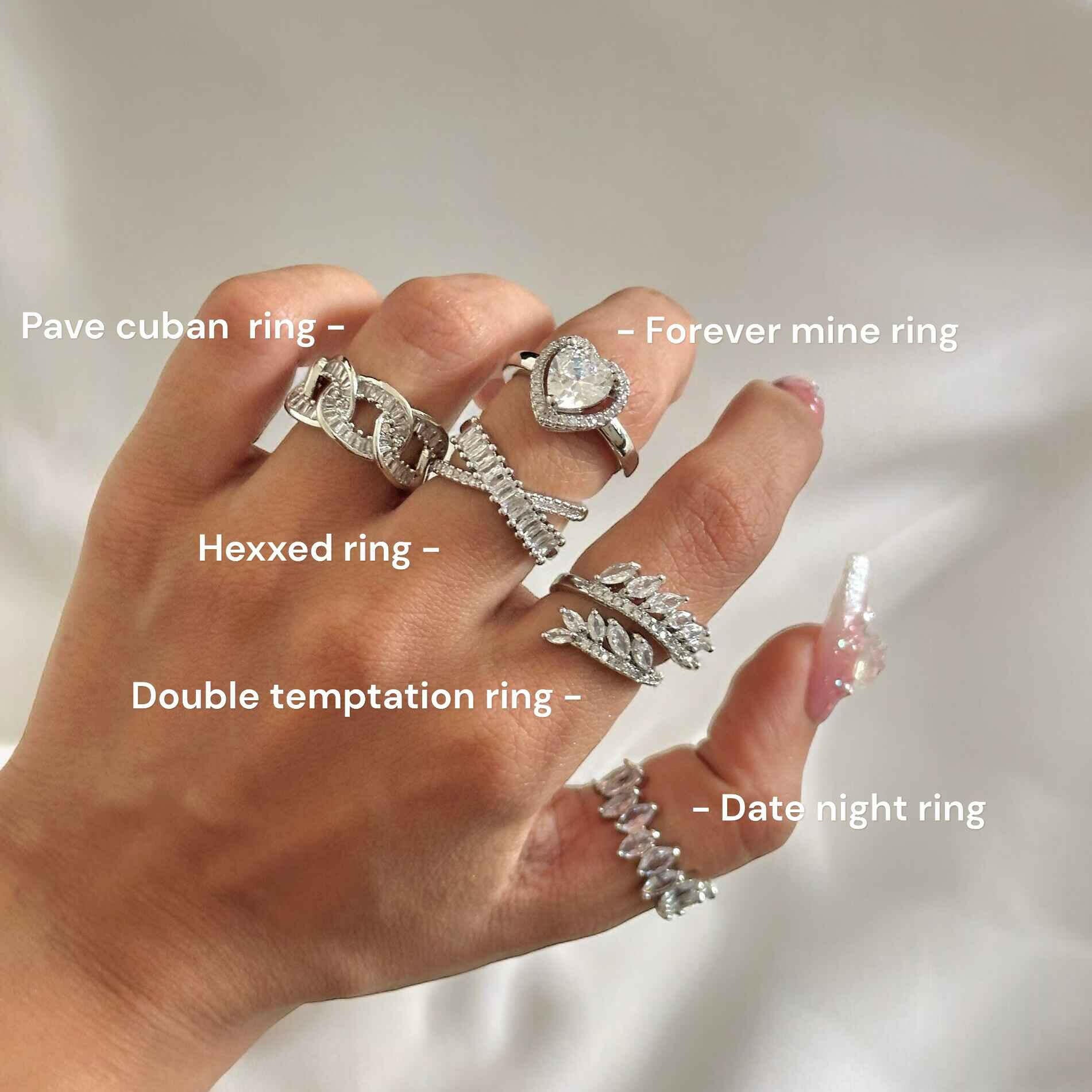 Pave Cuban Ring  The Chic Women.