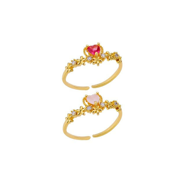 Ruby Heart Ring  The Chic Women.