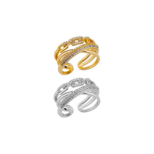 Pave Chain Ring  The Chic Women.