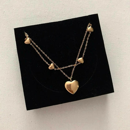 Layered Hearts Necklace  The Chic Women.