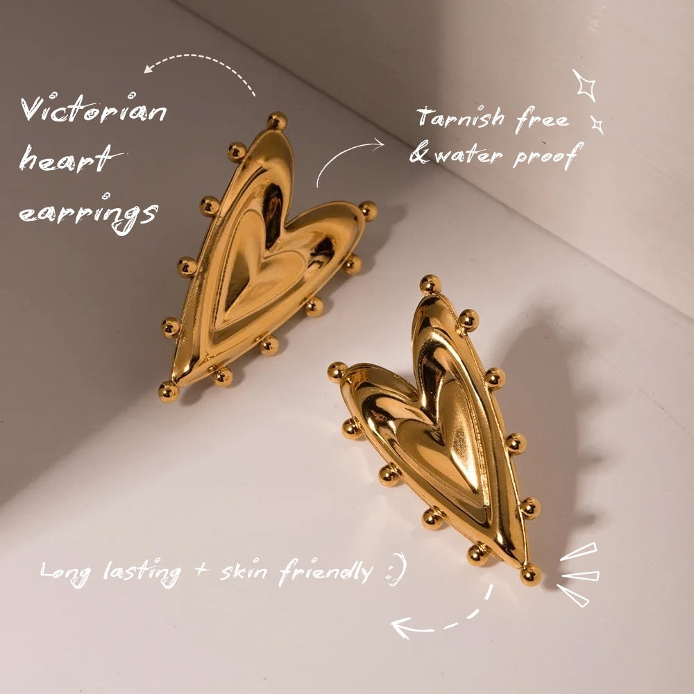 Victorian Heart Earrings 