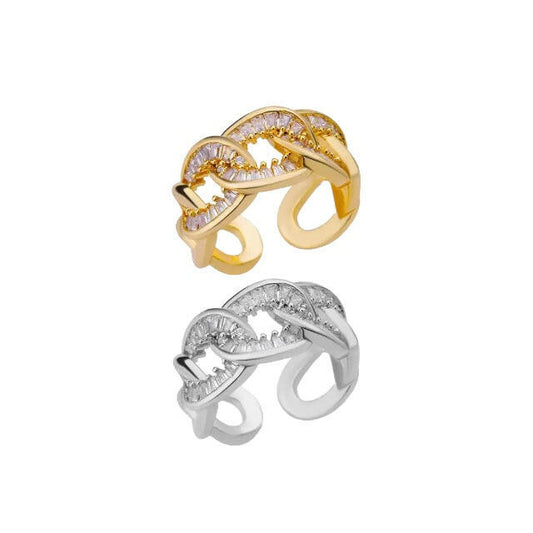 Pave Cuban Ring  The Chic Women.