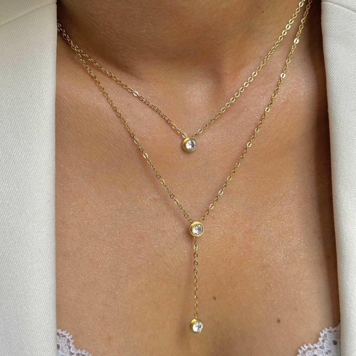 Layered Drops Necklace  The Chic Women.