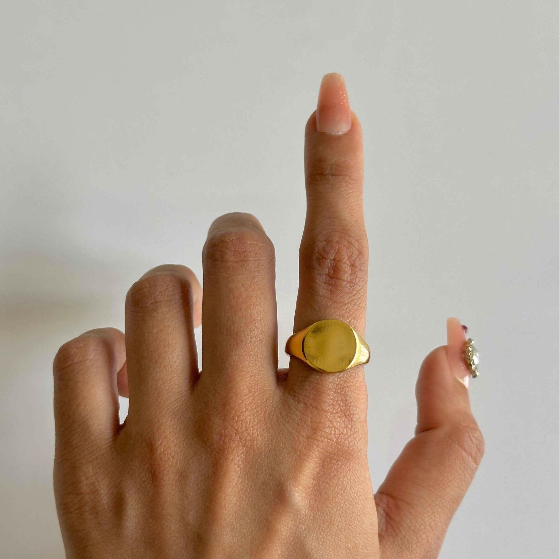 Round Signet Ring  The Chic Women.