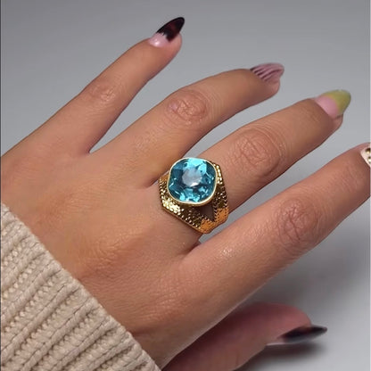 Aqua Gem Ring