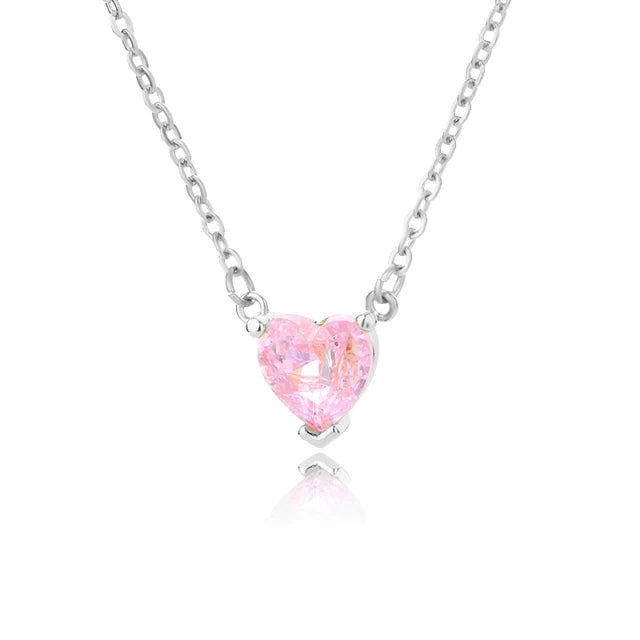Crystal Heart Necklace  The Chic Women.