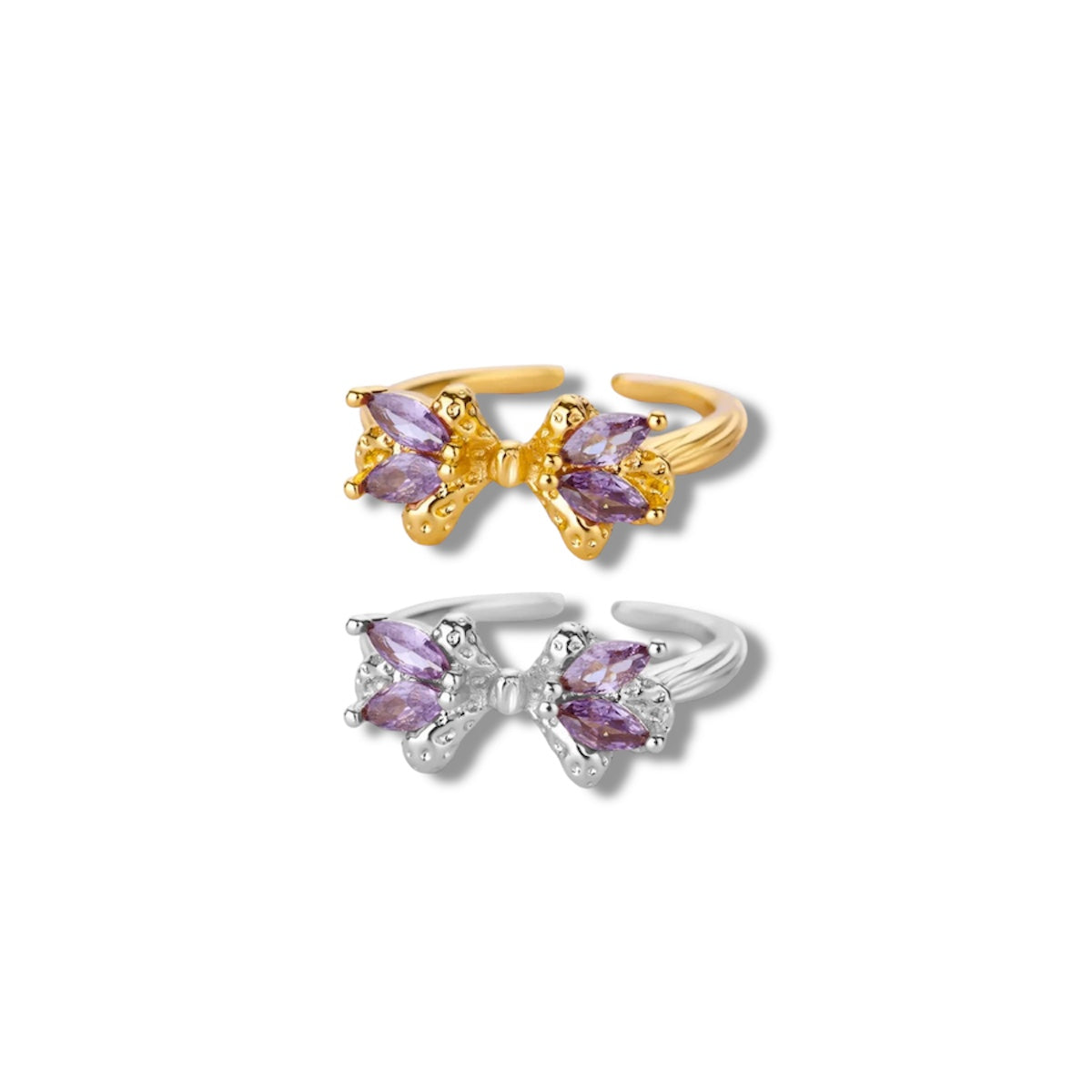 Lavender Bow Ring