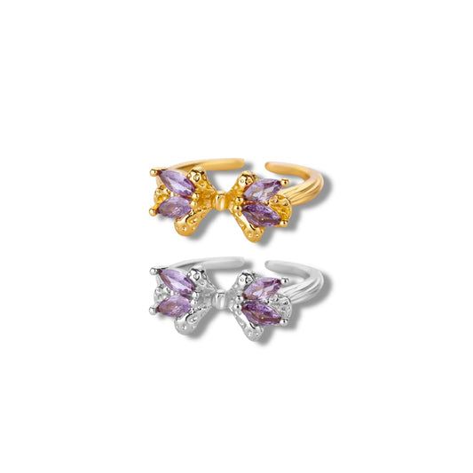 Lavender Bow Ring