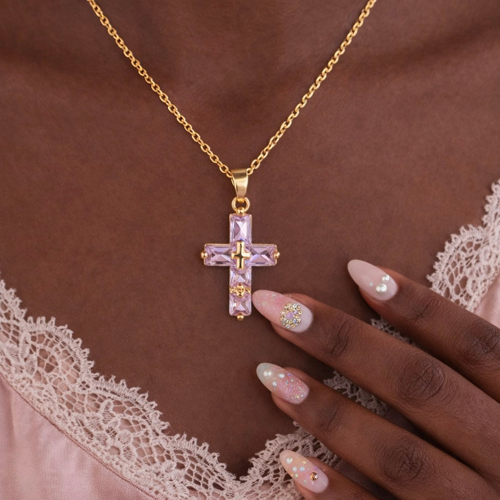 Crystal Cross Necklace