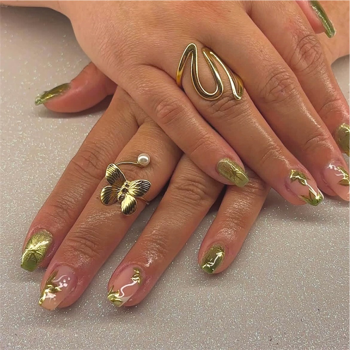 Halo Butterfly Ring