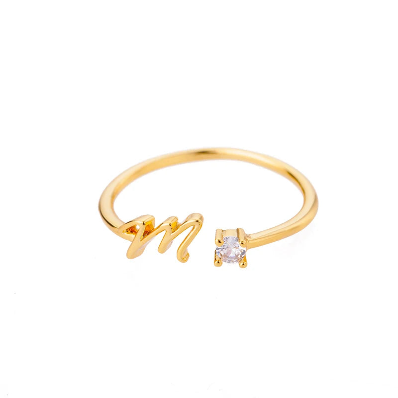 Dainty Initial Ring