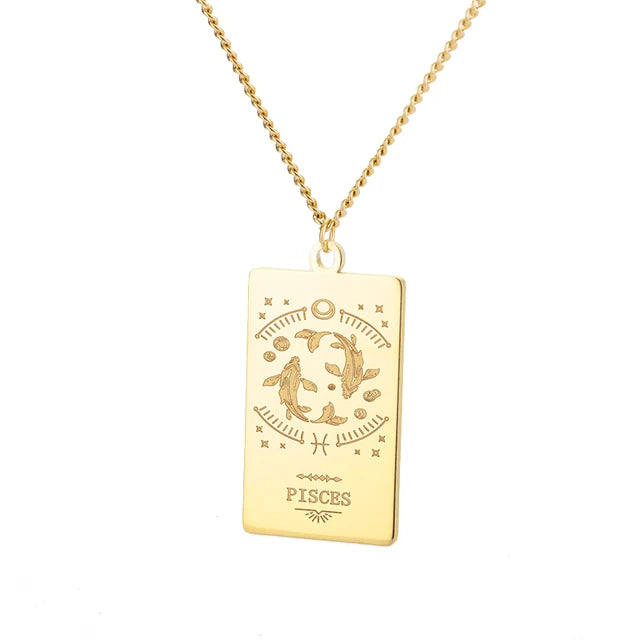 Zodiac Tag Necklace  The Chic Women.