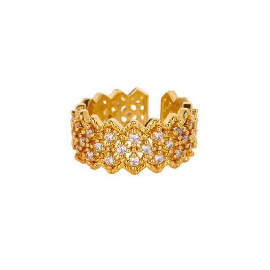Golden Honeycomb Ring