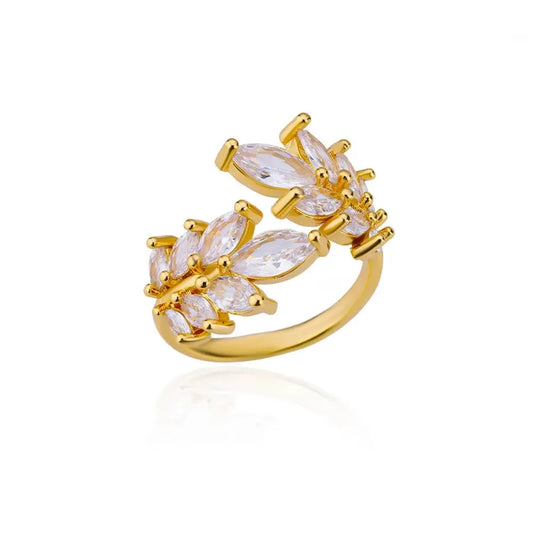 Double Leaf Ring