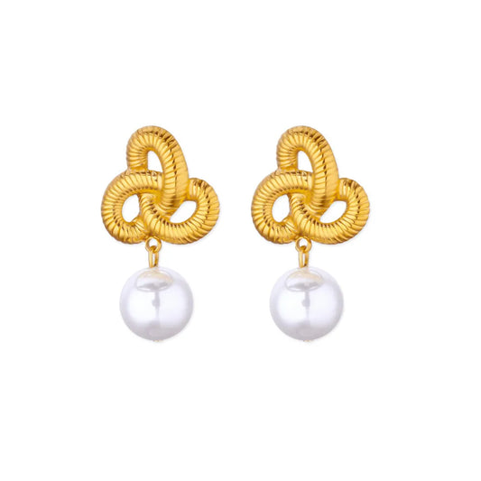 Pretzel Pearl Earrings