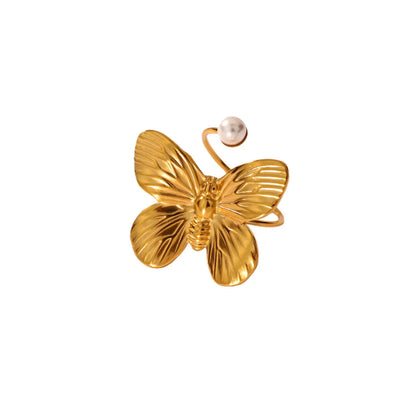 Halo Butterfly Ring
