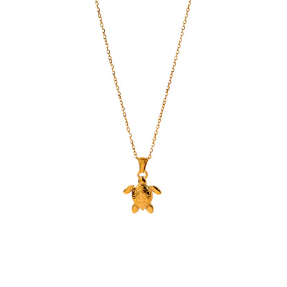 Mini Turtle Charm Necklace